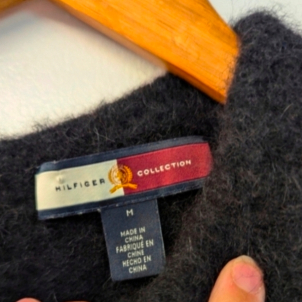 Tommy Hilfiger Alpaca polo sweater shirt - Picture 2 of 4